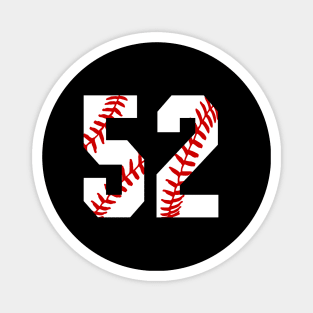 Baseball Number 52 #52 Baseball Shirt Jersey Favorite Player Biggest Fan Magnet